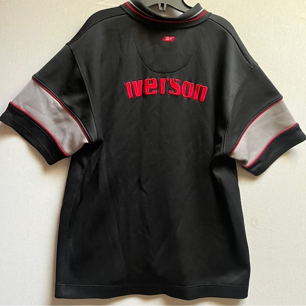 I3 Reebok Allen Iverson Limited Edition Basketball Warmup Jersey Polo L
